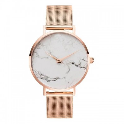 China New Fashion Casual Simple Design Watches Women Leather Quartz Marble Dial Ladies Wrist Watch