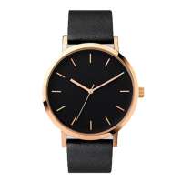 BK5A Classic Unique Gold Japan Japanese Movement Stainless Steel Brand Logo Leather Quartz Mens Watch Wrist Luxury Factory