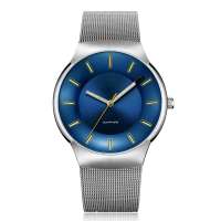 Hot selling product tritium watch stainless steel mesh band quartz watch for men